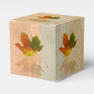 Ballotins Boîte de préférence pour mariage Maple Leaf automn