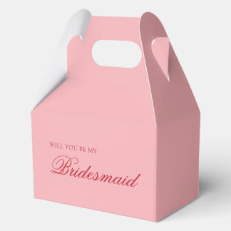 Ballotins Boîte de Proposition Demoiselle d'Honneur Rose et