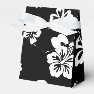 Ballotins Boîte de réception à fleurs Hibiscus blanc et noir