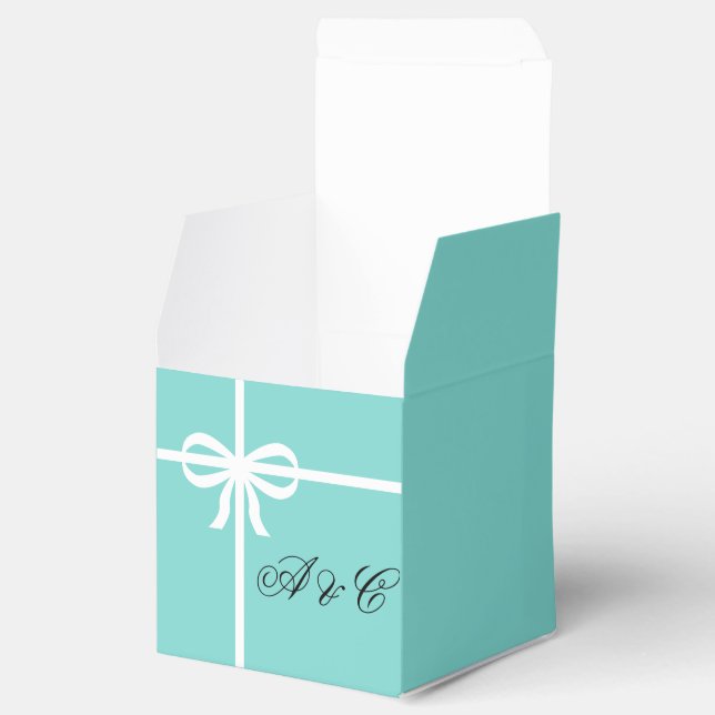 Ballotins Boîte de réception Aqua & White Bows (Ouvert)