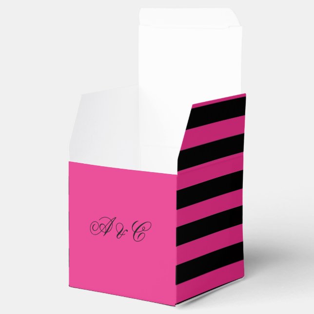 Ballotins Boîte de réception Hot Rose & Black Stripes (Ouvert)