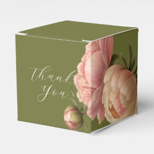 Ballotins Boîte de remerciement de mariage Olive   Chic Rose