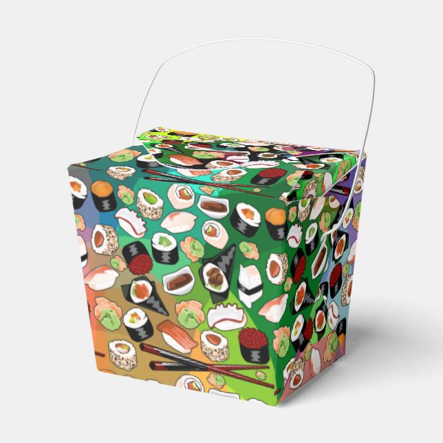 Ballotins Boîte de retrait avec motif de sushi (Verso)