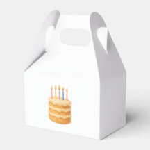Boîte d'emballage avec une photo d'un gâteau d'ann