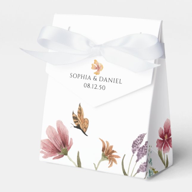 Ballotins Boîte fleur sauvage de mariage Favor (Verso)