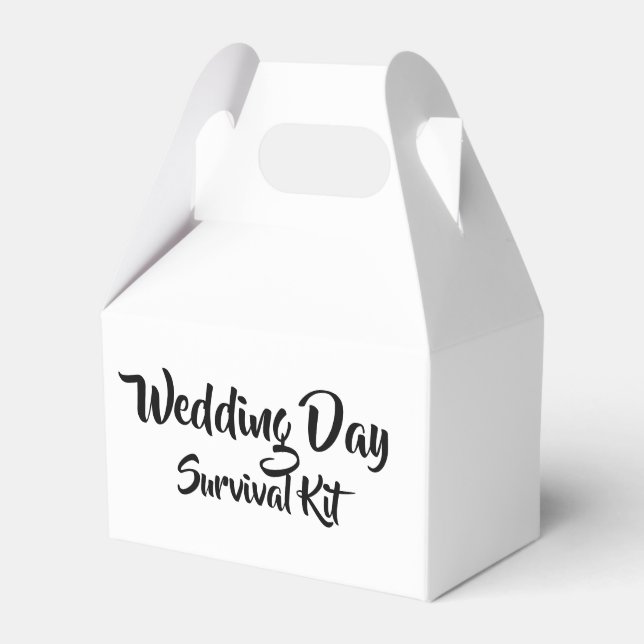 Ballotins Boîte "Kit de survie du jour de mariage" (Verso)