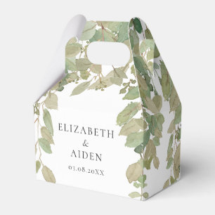 Ballotins Boîte Mariage Eucalyptus Geschenkschachtel