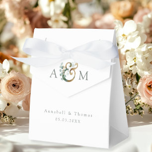 Ballotins Boîte Mariage Eucalyptus Geschenkschachtel