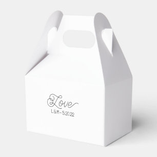 Ballotins Boîte Mariage "Love" pour Dessert Bar, Blanc