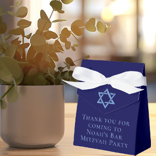 Ballotins Boîte pour fête de Bar Mitzvah bleu royal Étoile d