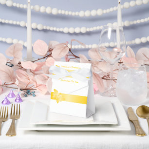 Ballotins Boîte préférée de mariage Papillon jaune