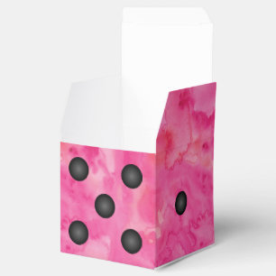 Ballotins Boîte rose de cadeau de matrices de Bunco