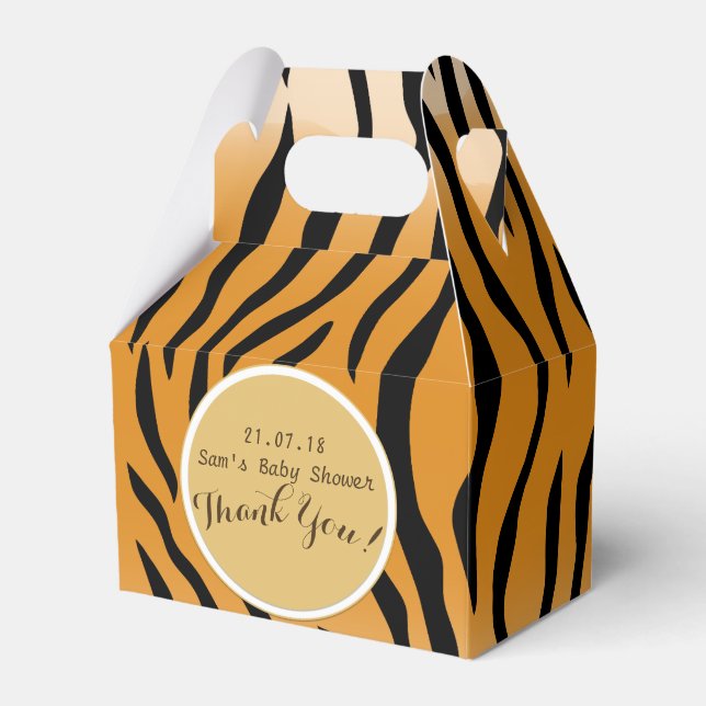 Ballotins Boîtes à grilles personnalisées Tigre Impression (Verso)