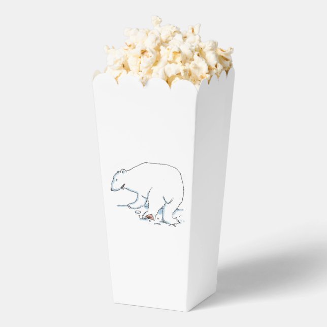 Ballotins Boîtes à pop-corn d'ours polaire (Sauté)