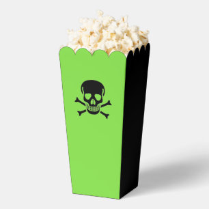 Ballotins Boîtes à pop-corn vert crâne noir
