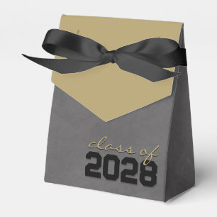 Ballotins Boîtes cadeaux de finition en carton noir et bronz