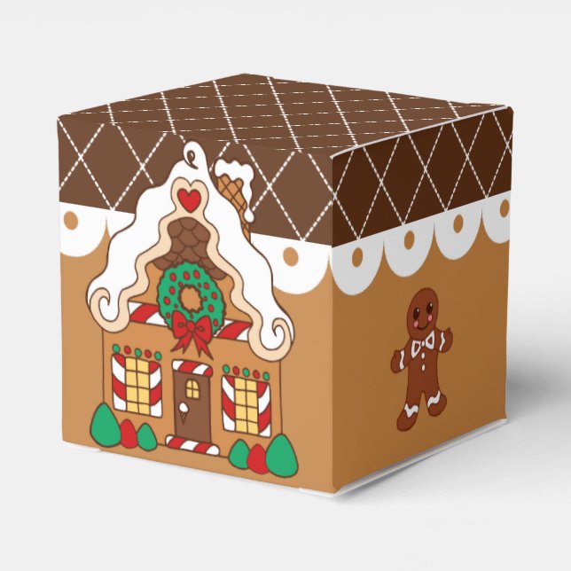 Ballotins Boîtes cadeaux Maison en pain d'épice (Arrière)