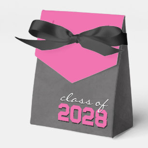 Ballotins Boîtes cadeaux Pink & Black Chalkboard Graduation