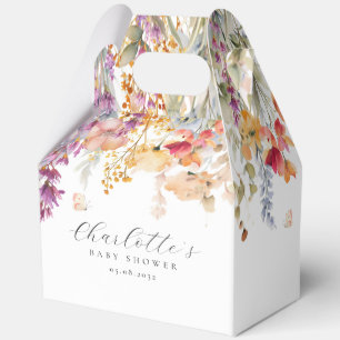 Ballotins Boîtes de cadeaux de Baby Shower modernes à fleurs