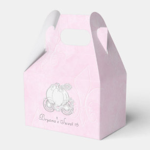 Ballotins Boîtes de cadeaux de fête rose Carrosse Argenté de