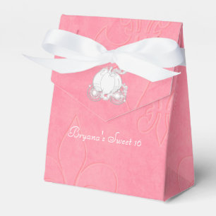 Ballotins Boîtes de cadeaux de fête rose Carrosse Argenté de