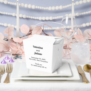 Ballotins Boîtes de cadeaux de mariage à emporter noir et bl