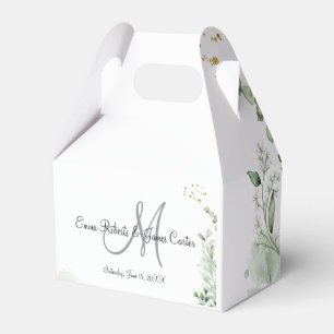 Ballotins Boîtes de cadeaux de mariage à monogramme de verdu