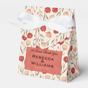 Ballotins Boîtes de cadeaux de mariage à réception de tulipe