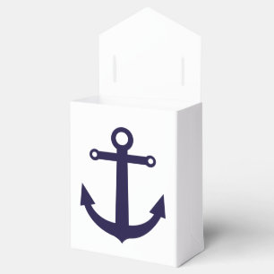 Ballotins Boîtes de cadeaux de mariage bleu marine à ancre n