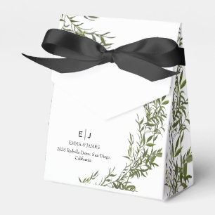 Ballotins Boîtes de cadeaux de mariage chic avec verdure