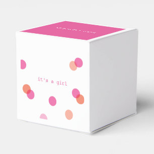 Ballotins Boîtes de faveur de confettis roses   C'est une fi