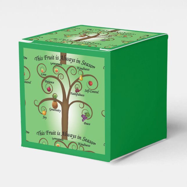 Ballotins Boîtes de faveur de la grâce spirituelle Fruit de  (Verso)