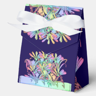 Ballotins Boîtes de faveur Floral Pastel Bleu foncé