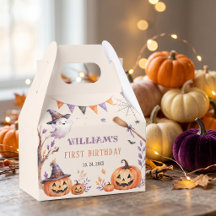 Boîtes de faveurs d'anniversaire Halloween Citroui
