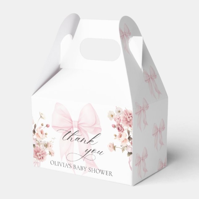 Ballotins Boîtes de Faveurs de Baby Shower Bébé en Fleur Rub (Verso)