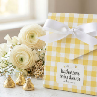 Ballotins Boîtes de faveurs de Baby Shower Bumble Bee à carr