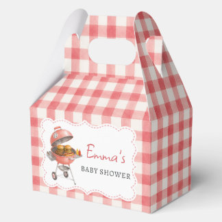 Ballotins Boîtes de faveurs de Baby Shower Red Burger BBQ