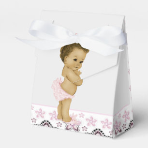 Ballotins Boîtes de faveurs de douche pour bébé fille afro-a