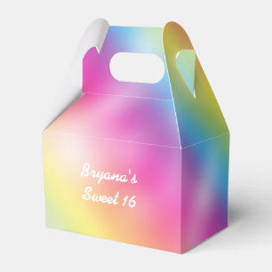 Ballotins Boîtes de faveurs de fête d'anniversaire arc-en-ci