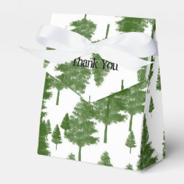 Ballotins Boîtes de Faveurs de Fête de Forêt de Pins Verts