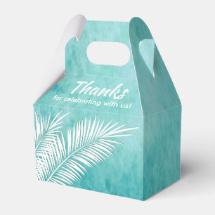 Ballotins Boîtes de Faveurs de Fête Turquoise Océan avec Pal