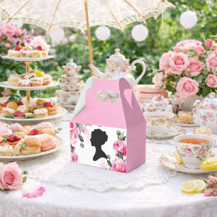 BALLOTINS BOÎTES DE FAVEURS POUR THÉ D'ANNIVERSAIRE ROSE
