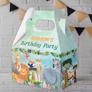 Ballotins Boîtes de fête d'anniversaire sur mesure safari ju