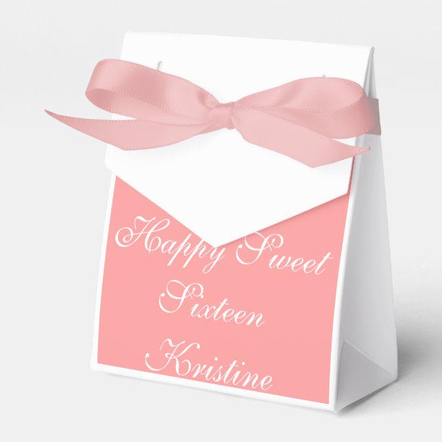 Ballotins Boîtes de fête sweet sixteen - Faveurs - Cadeaux (Verso)