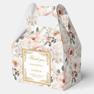 Ballotins Boîtes de mariage sophistiquées en or rose pâle