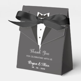 Ballotins Boîtes de mariage Tuxedo (Bow noir)