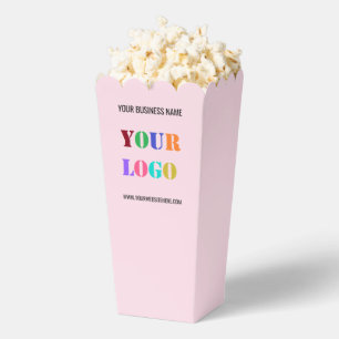 Ballotins Boîtes de Popcorn d'Affaires de Texte de Logo de S