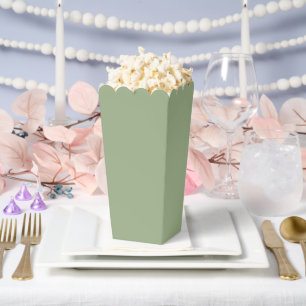 Ballotins Boîtes de Popcorn Vert Sauge Simple