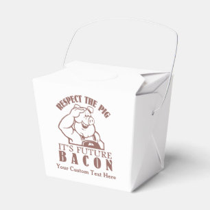 Ballotins Boîtes de sortie personnalisées PIG TO BACON