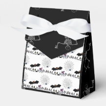 Boîtes de traitement noir et blanc d'Halloween pou